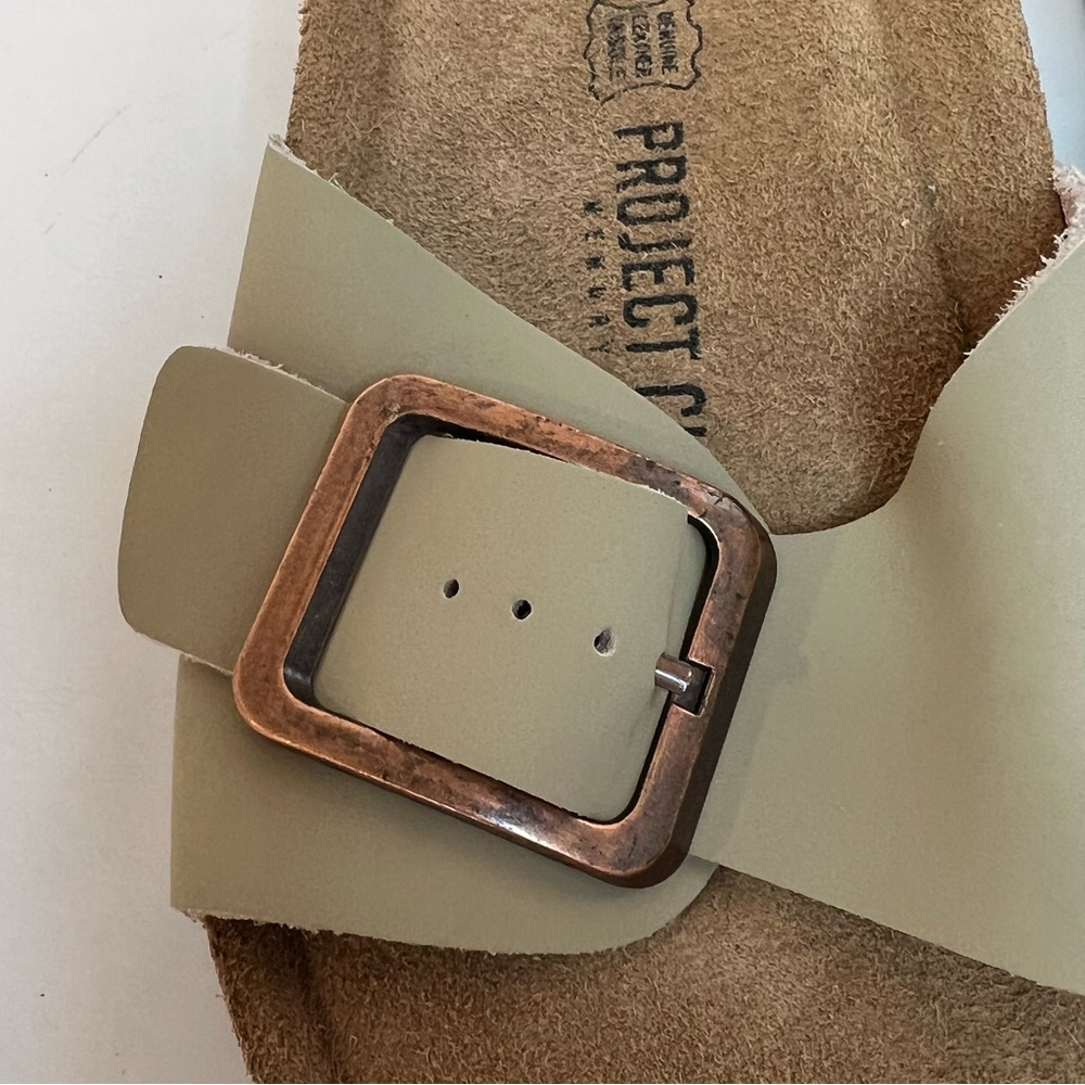 Project Cloud Big Buckle Memory Foam Leather Slid… - image 8